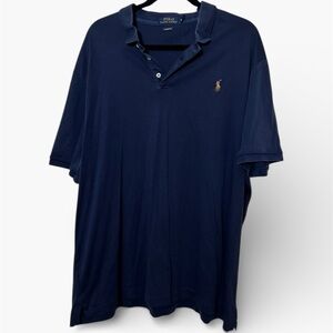 Polo Ralph Lauren Men’s Navy XXL Classic Fit Cotton Polo Shirt Embroidered Logo